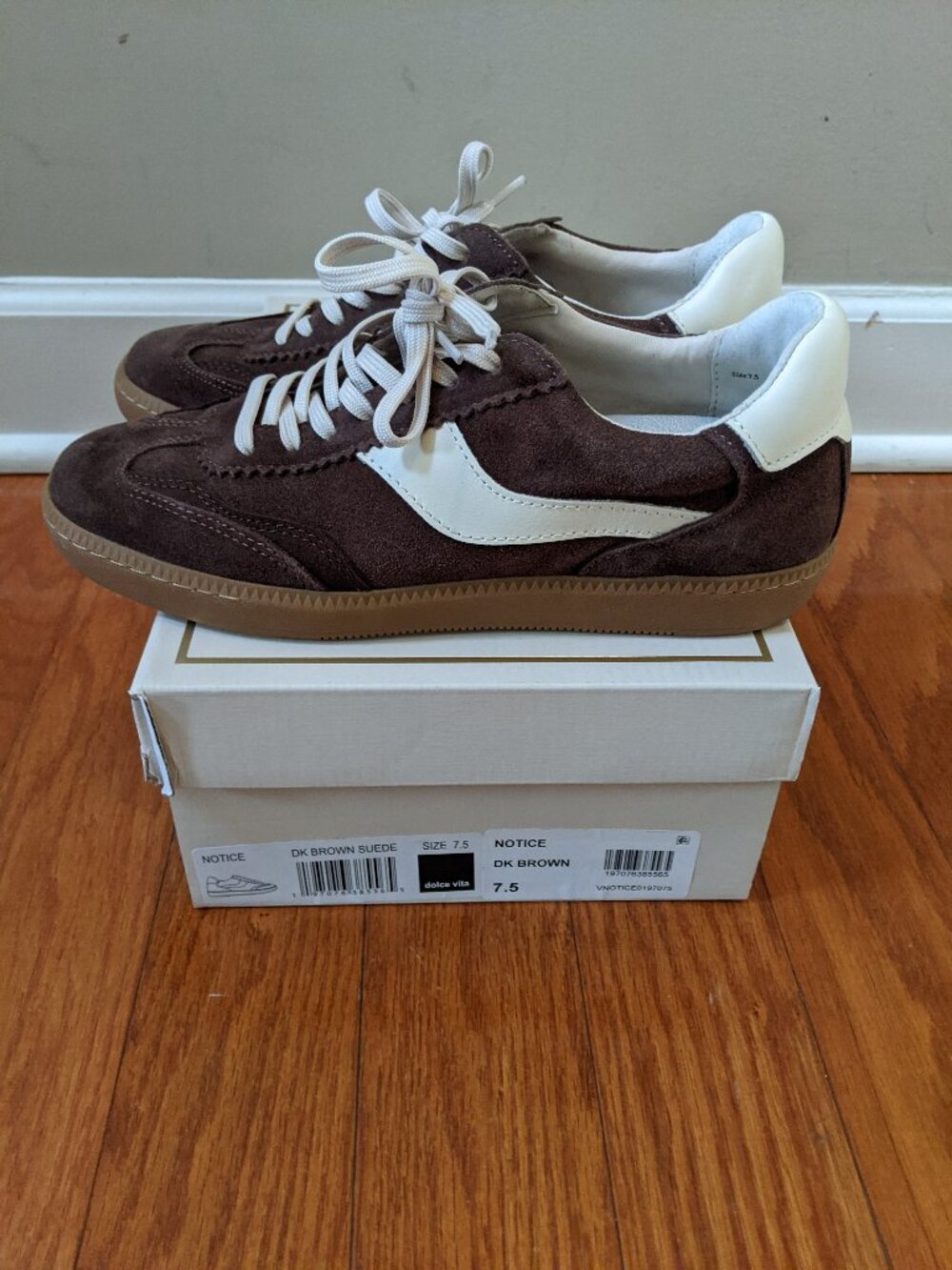 Dolce Vita Notice Sneakers – Size 7.5 – Dark Brown Suede